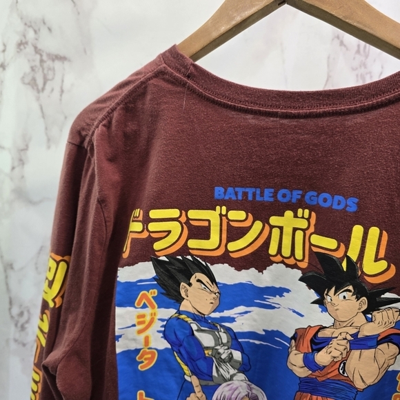 Dragon Ball Z T Shirt Men Large Red Super Goku Vegeta Gohan Long Sleeve Crew DBZ - Picture 6 of 11